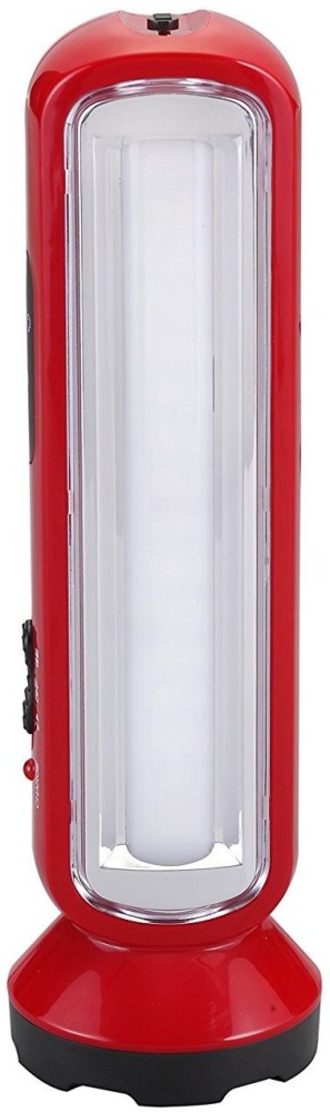 Buy Pigeon ABS Plastic Red Capella LED Rechargeable Emergency Lamp with  3200mAh Battery Online At Price ₹1047