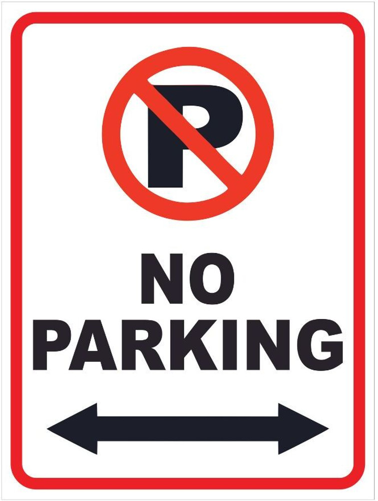 Masstone Car Parking Sign board 4 inch x 12 inch Emergency Sign