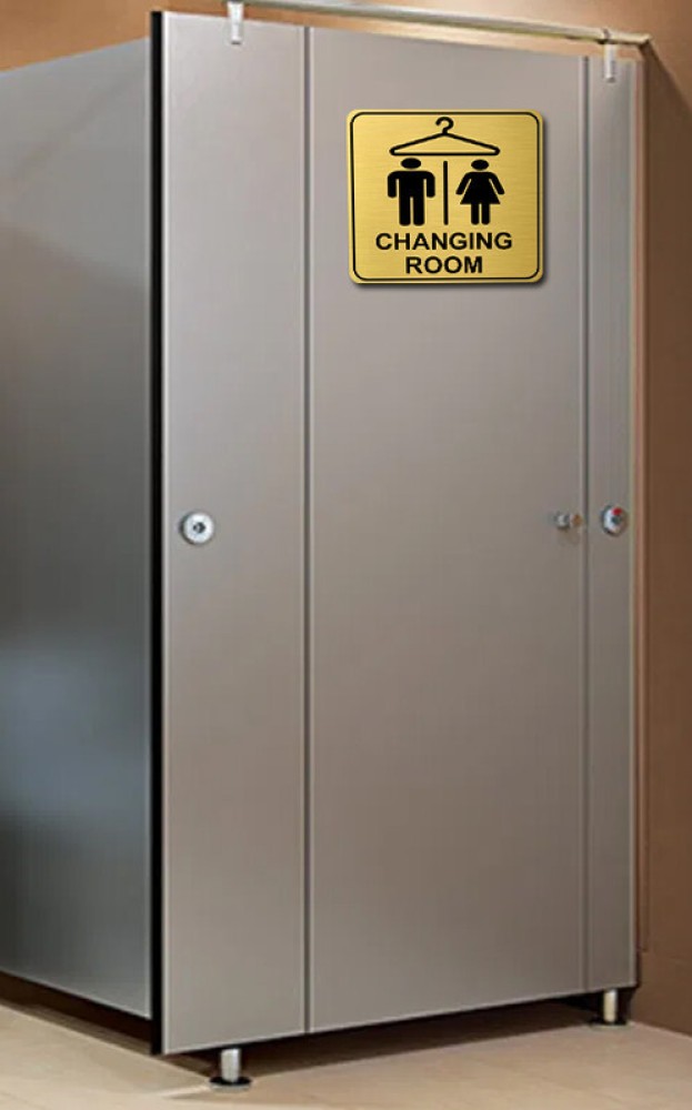 Engraved Stainless Steel Changing Room Door Sign