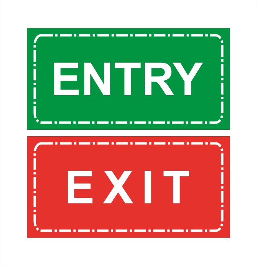 Enter Here And Exit Here Signs Printable Digital Download, 44% OFF