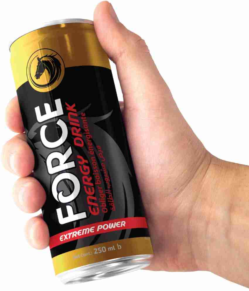 FORCE Energy Drink FORCE Imported 75 mg caffeinated Energy Drink, Pack of  24 cans 250 ml each