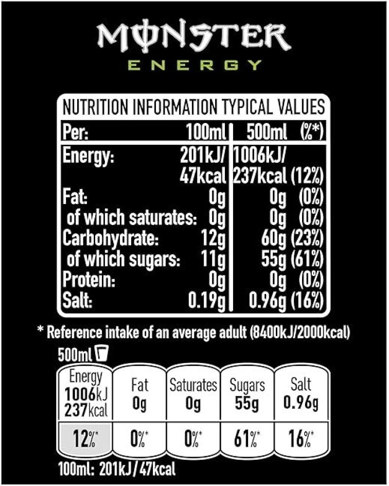 Monster Drink Variety Pack Zero Sugar Juice Carbonated Energy