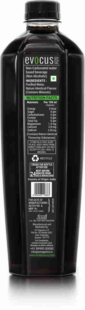 Evocus H2O India's First Black Alkaline Water with 70+ Natural Minerals, 8+  pH Alkaline Water (500Ml) Pack of 24 : Buy Online at Best Price in KSA -  Souq is now : Grocery