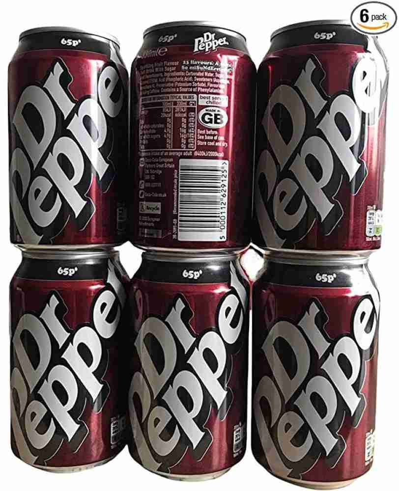 Dr.Pepper Orginal Flavour 330ml , (Pack 6 Cans X 330ml Each