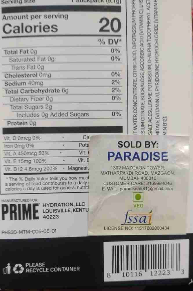 Prime Hydration 6 Powder Sticks - No Added Sugar - KSI & Logan Paul -7  Flavours