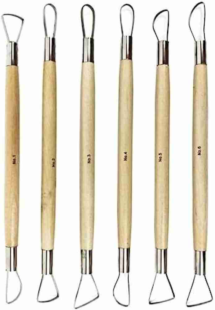 One Side Wire Clay & Pottery Carving Tools Set of 6 Piece