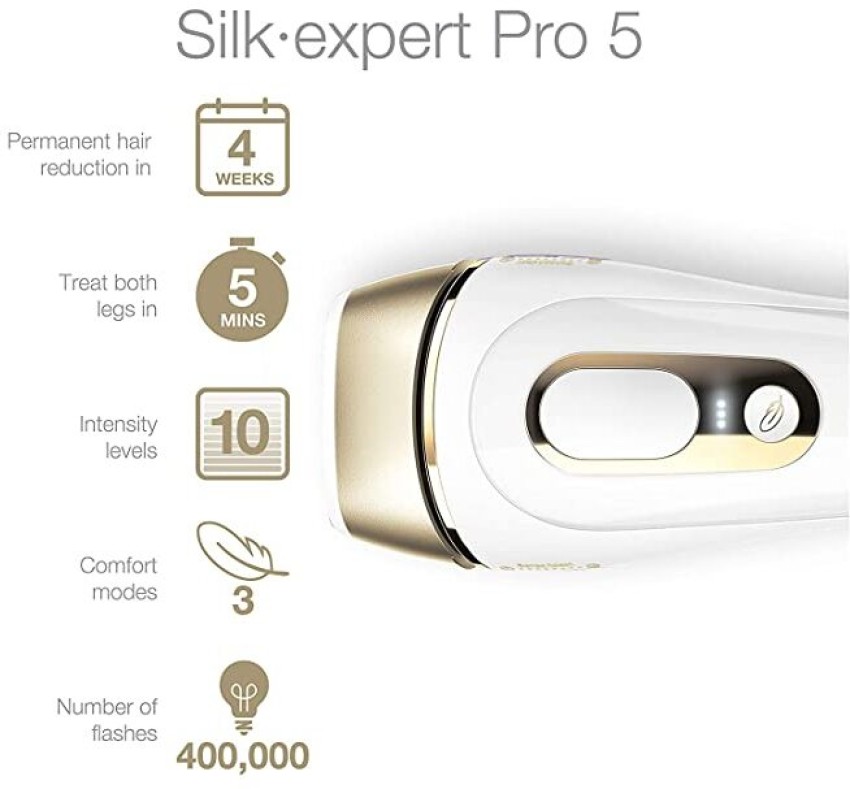 Get Braun Silk-expert Pro 5 PL5147 IPL Hair Removal, 3 Extras, Pro 5 PL5147  - White with best offers
