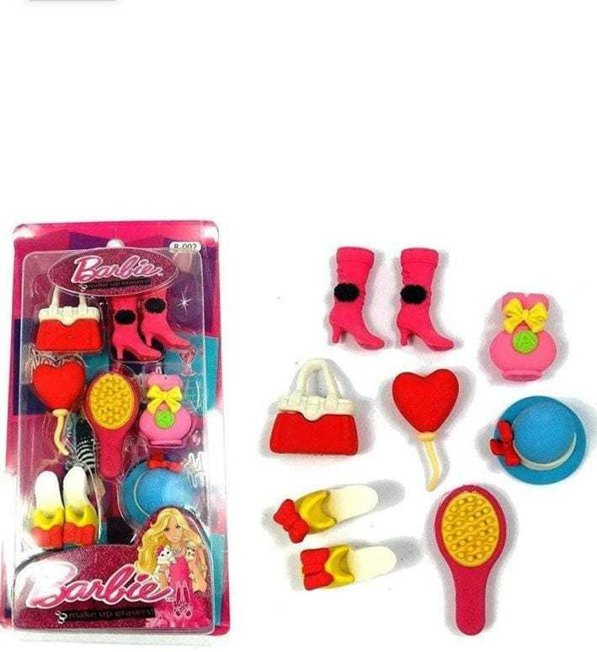 Barbie eraser set clearance