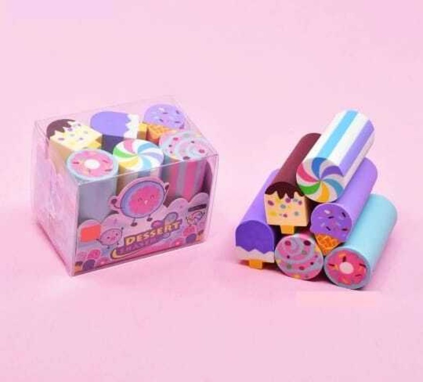 6Pcs Cute Erasers for Kids Mini Erasers for Pencils Kawaii Eraser Fun  Erasers