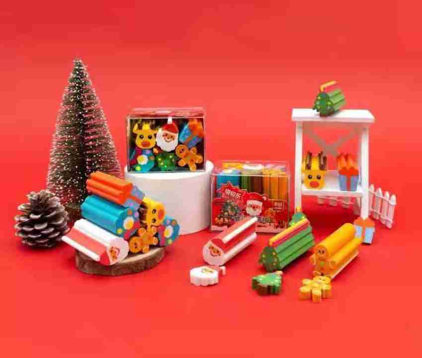 30pcs Mini Santa Claus Snowman Erasers Chrismats Pencil Erasers
