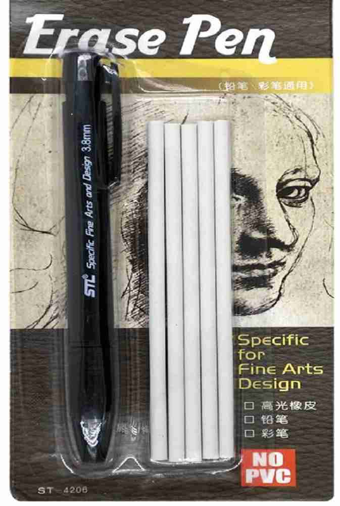 KNAFS 2.3mm Circle Pen Eraser Mini Pencil Eraser Rubber  Refills Professional Drawing Eraser Pen Correction School Materials  Non-Toxic Eraser 