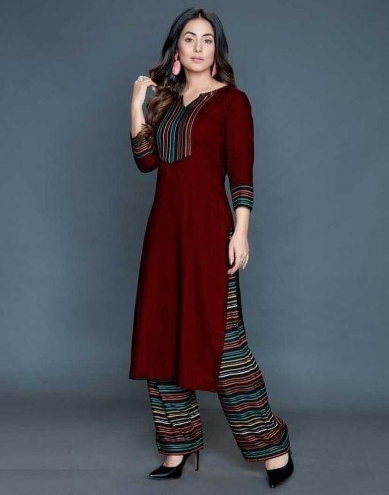 Maroon kurti outlet flipkart