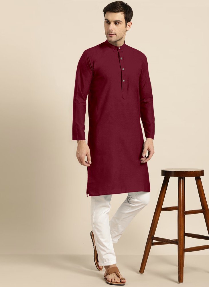 Wine colour kurta online pajama punjabi