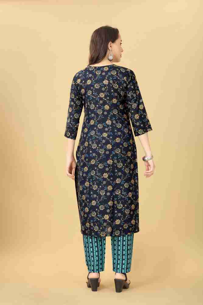 Cotton Kurti Pant Set with Dupatta - PREMROOP – Premroop