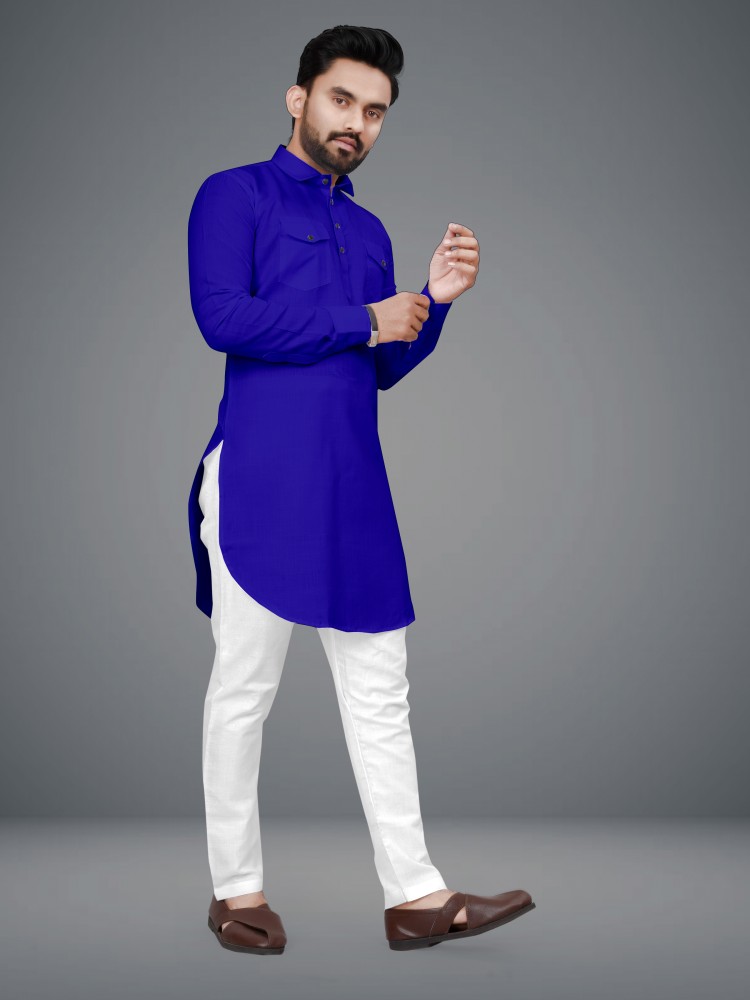 PoshSide Men Self Design Pathani Kurta Buy PoshSide Men Self