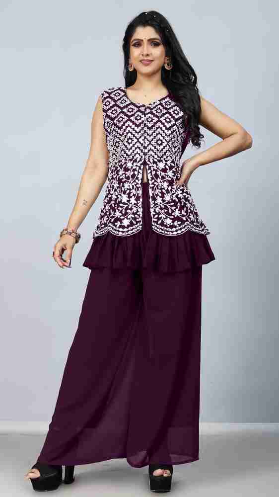 Crop top and palazzo set ethnic store