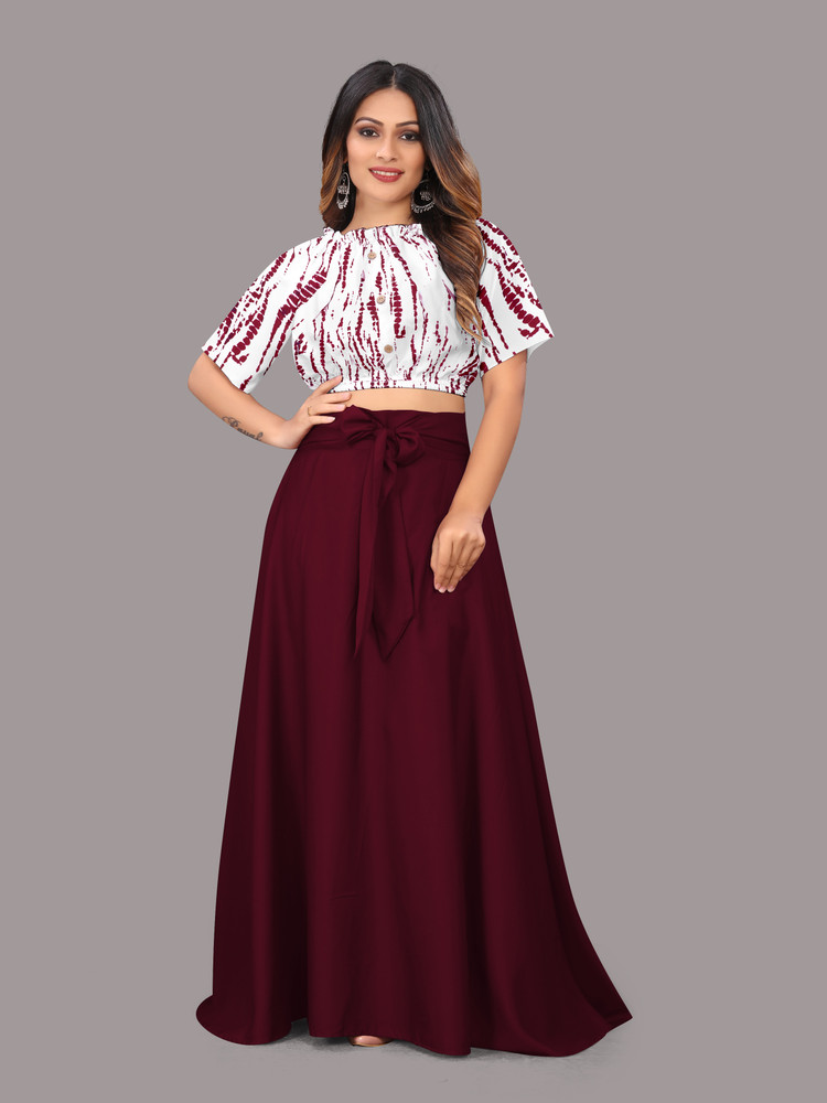 okf Women Crop Top Skirt Set Buy okf Women Crop Top Skirt Set Online at Best Prices in India Flipkart