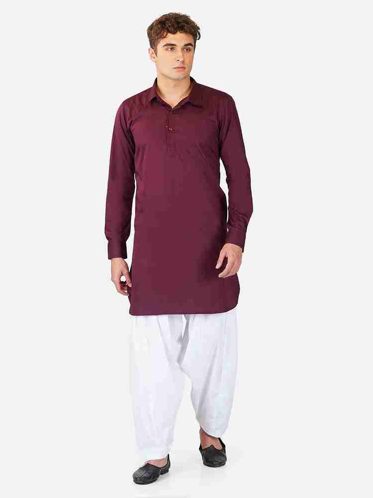 DNTS Men Solid Pathani Kurta Buy DNTS Men Solid Pathani Kurta