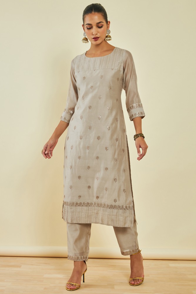 Beige Churidar Collection For Women at Soch