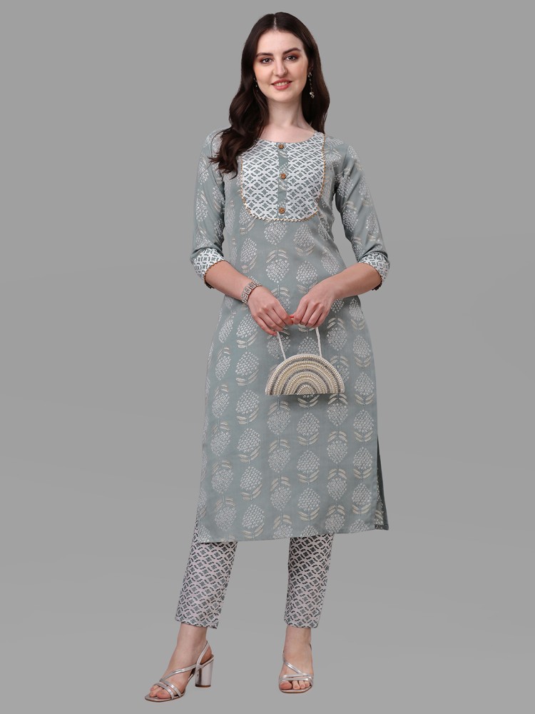 Cotton Kurti And Pant Set, 59% OFF