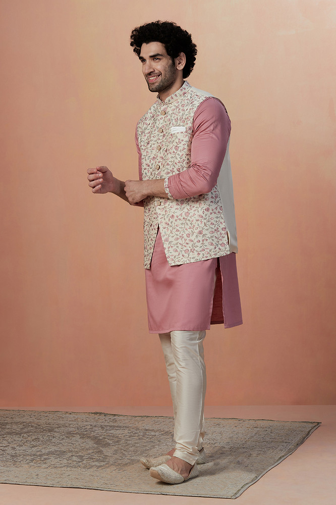 Manyavar kurta pajama with jacket price shop