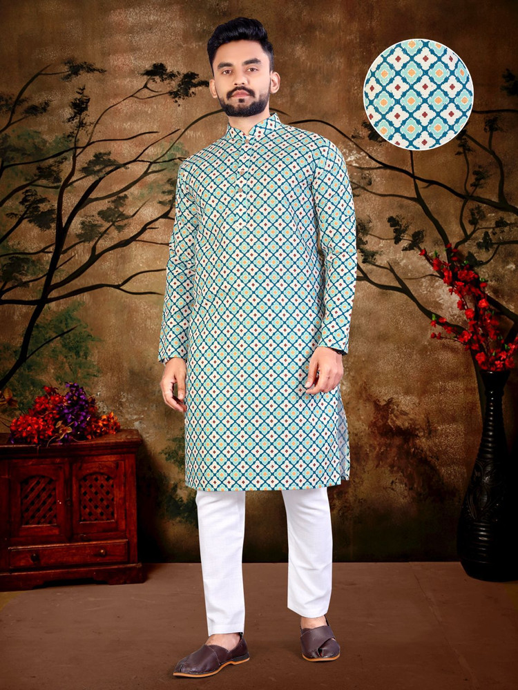 Men's linen kurta pyjama best sale