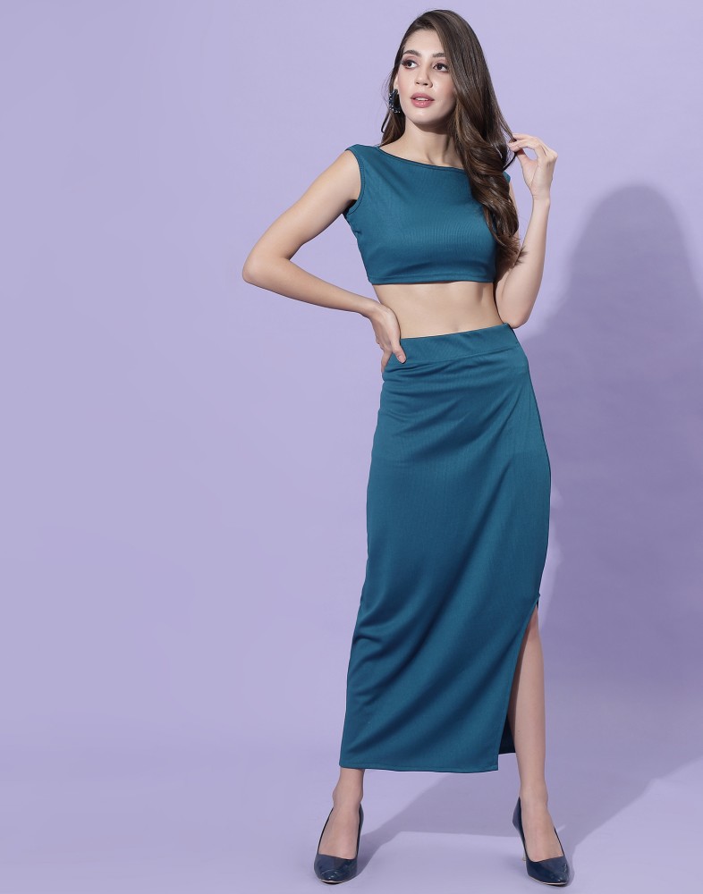 Crop top and skirt hotsell set flipkart