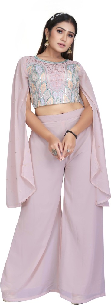 LittleLady Women Crop Top Palazzo Set - Buy LittleLady Women Crop Top  Palazzo Set Online at Best Prices in India