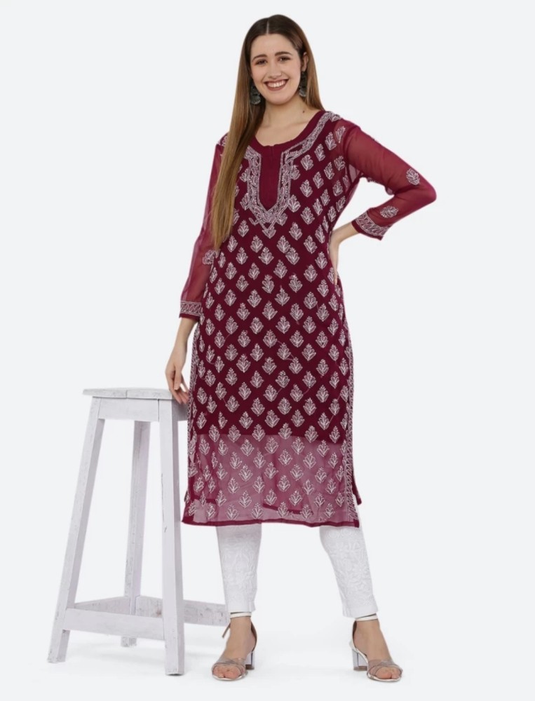 Flipkart chikan outlet kurti