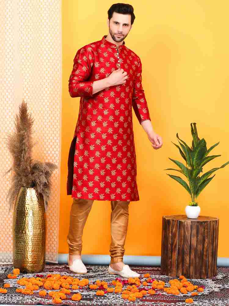 Larwa men's kurta and churidar set top