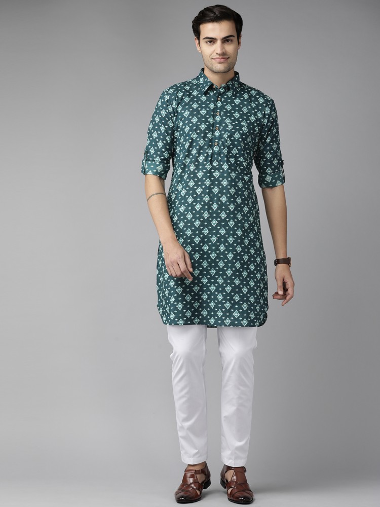 See Designs Men Printed Pathani Kurta Buy See Designs Men