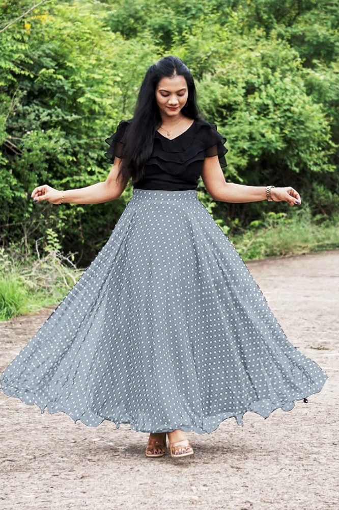 Ethnic long skirt on sale with crop top