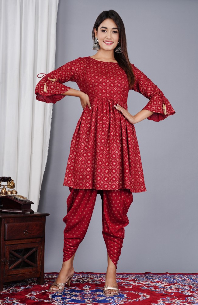 Ladies dhoti kurta on sale suit