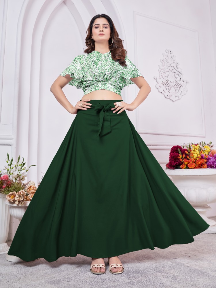 Long skirt with crop top flipkart hotsell