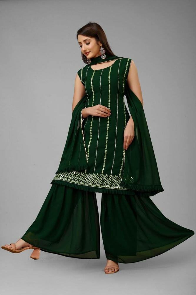 ANVRUYA BOUTIQUE Embellished Kurta Sharara Dupatta Set Buy ANVRUYA BOUTIQUE Embellished Kurta Sharara Dupatta Set Online at Best Prices in India Flipkart