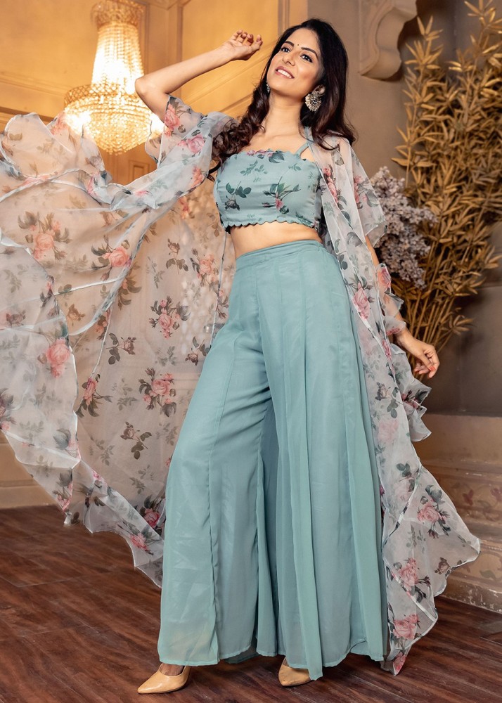 Crop top and skirt set outlet flipkart