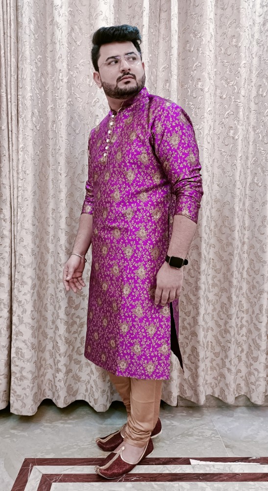 Larwa men's kurta hot sale and churidar set