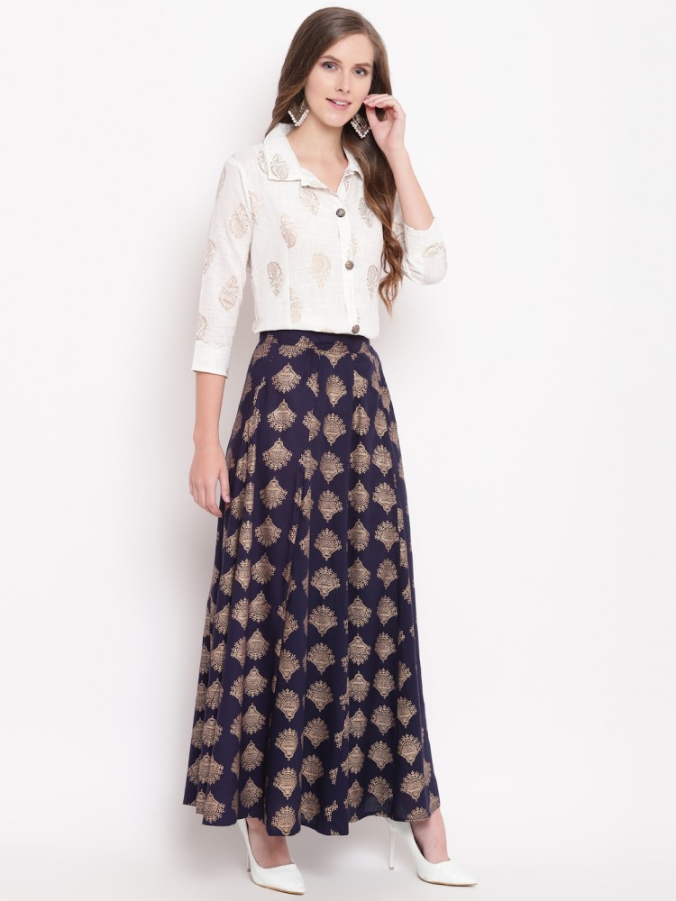 Long skirt 2025 with shirt flipkart