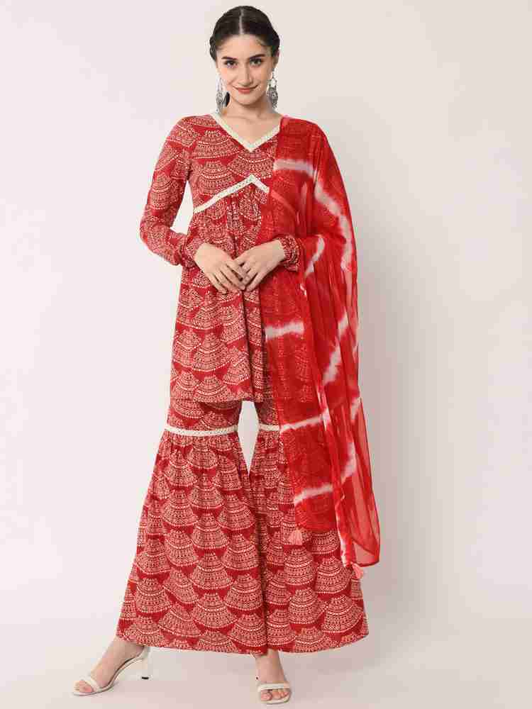 Club factory sharara suits top