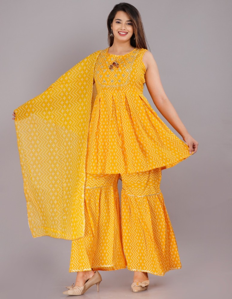EXPECT HERE Women Fit and Flare Yellow Dress - Buy EXPECT HERE Women Fit  and Flare Yellow Dress Online at Best Prices in India | Flipkart.com