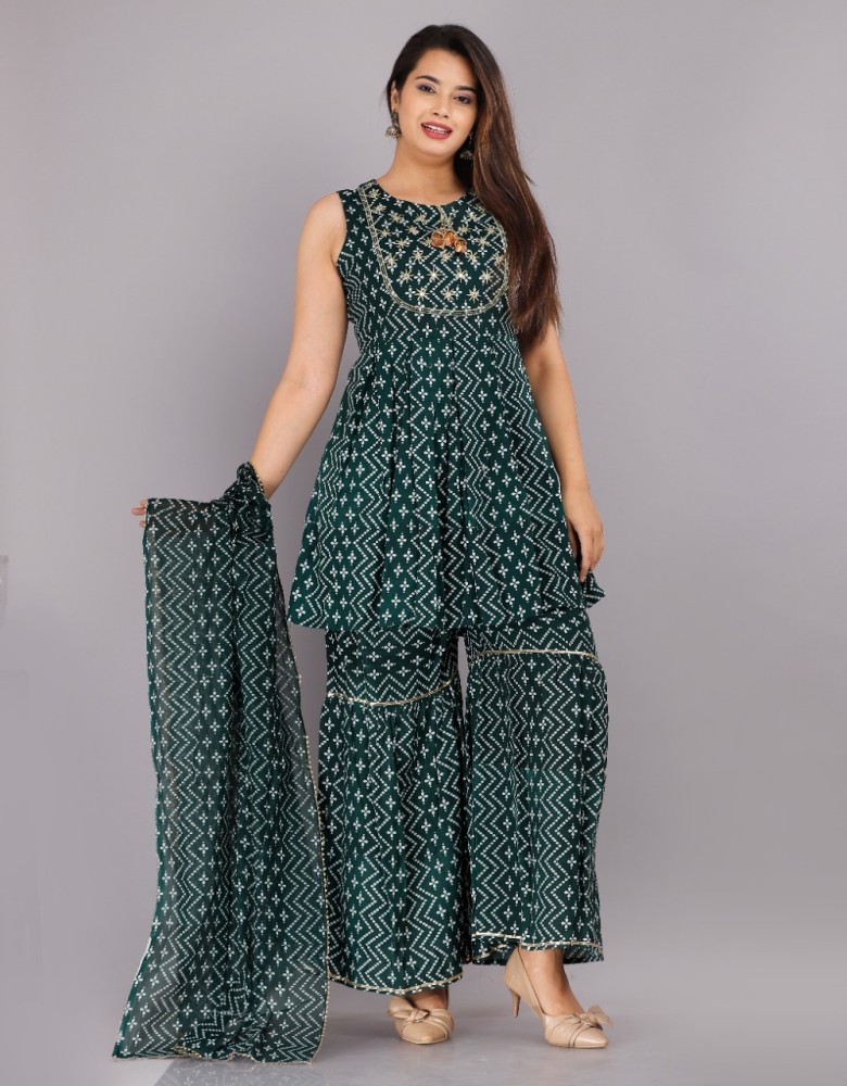 Flipkart sharara outlet suits