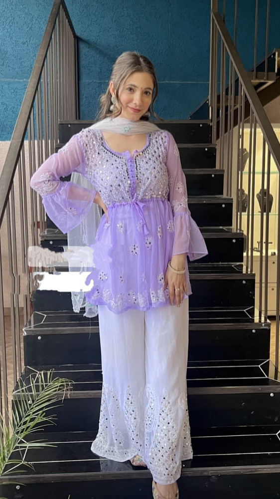 Chikankari by fs fashion Women Kurta Sharara Set Buy Chikankari
