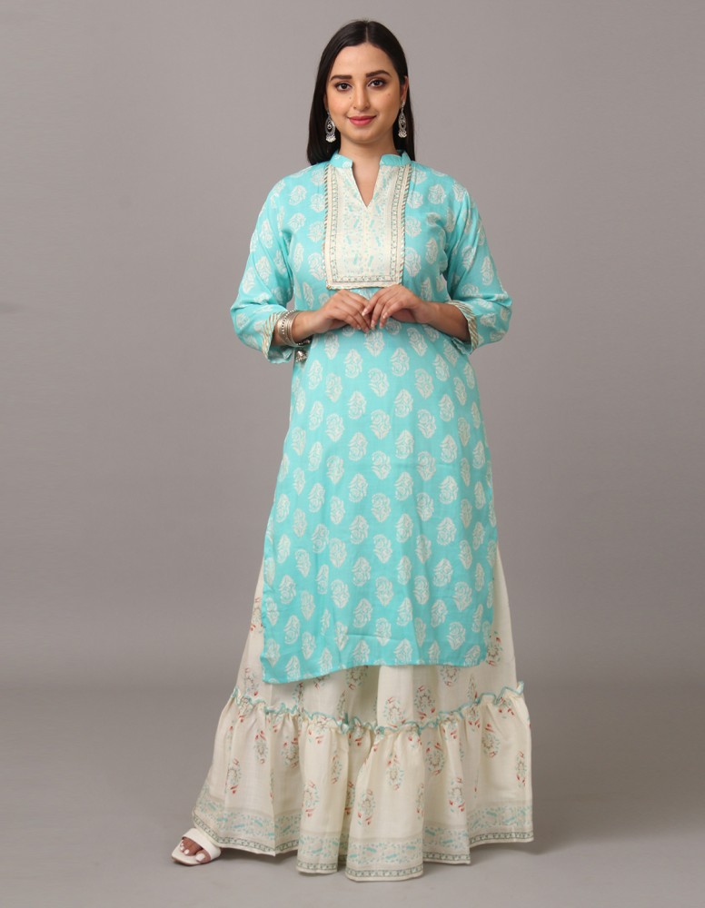 Kurti with skirt on sale flipkart