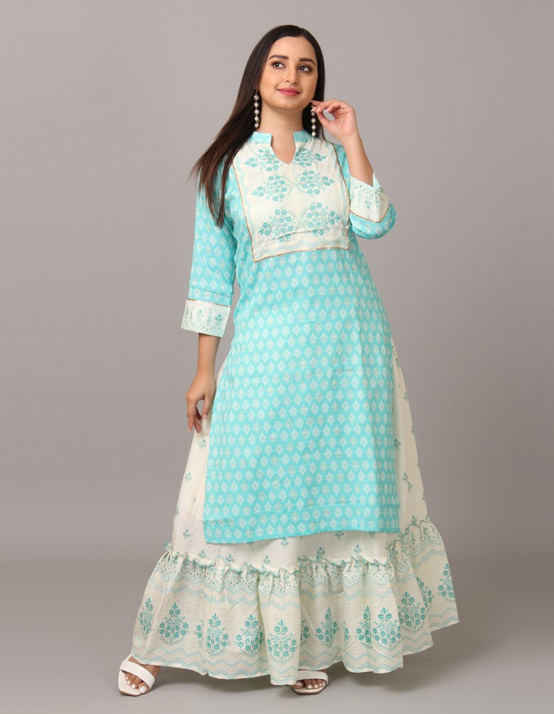 Flipkart kurti 2025 with skirt