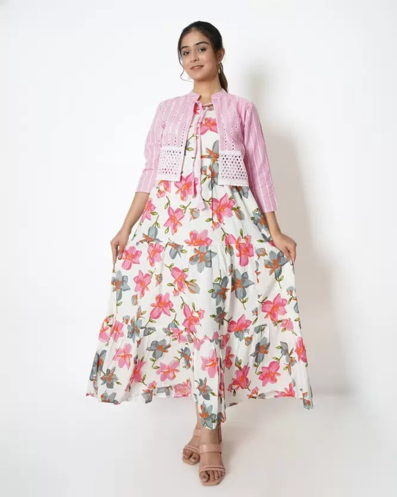 vksales Women Kurta Ethnic Jacket Set Buy vksales Women Kurta