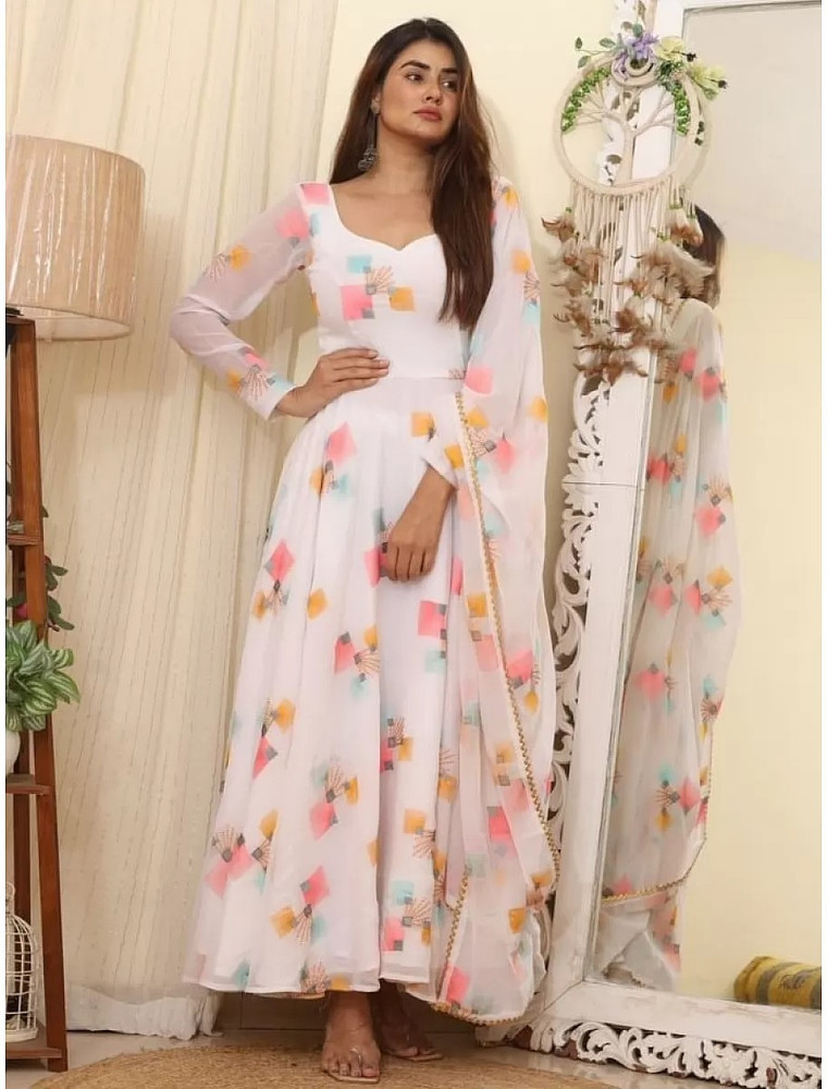 Flipkart white gown 2025