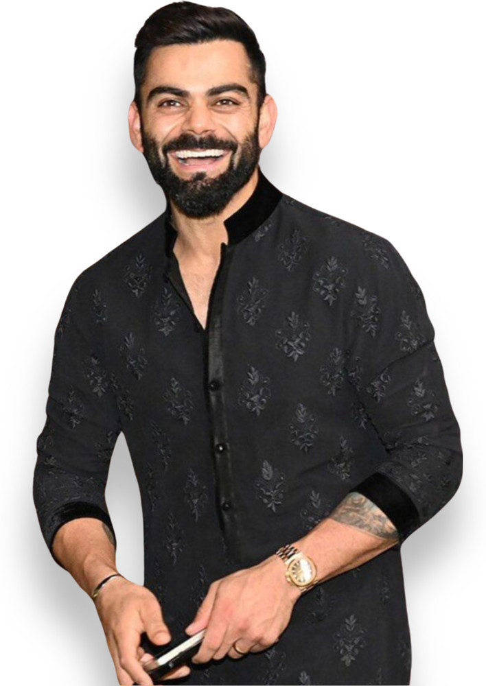 Virat kohli black kurta outlet