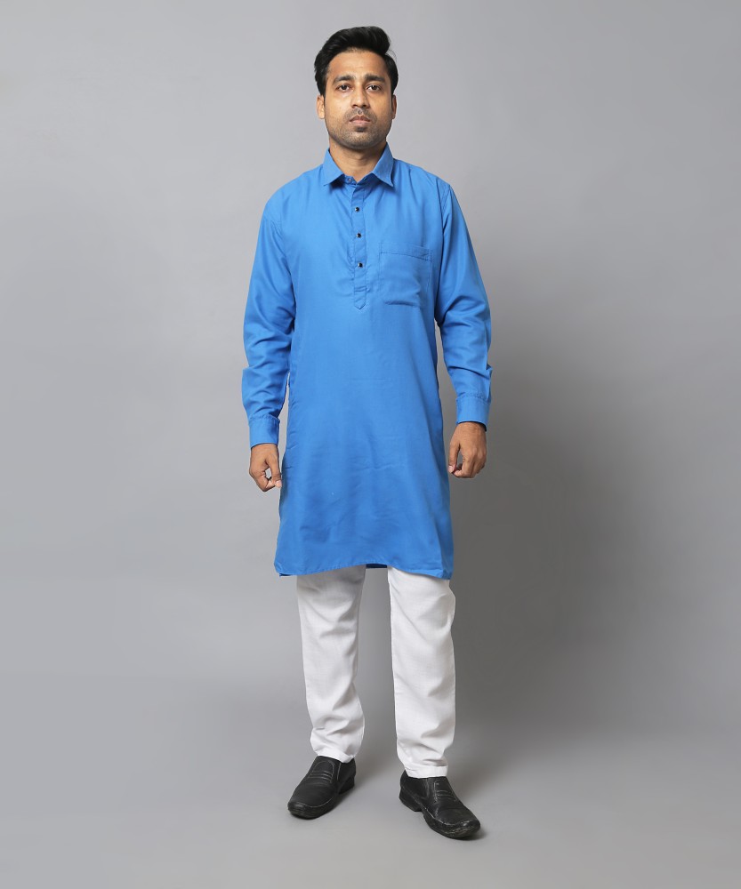 Light blue pathani discount kurta