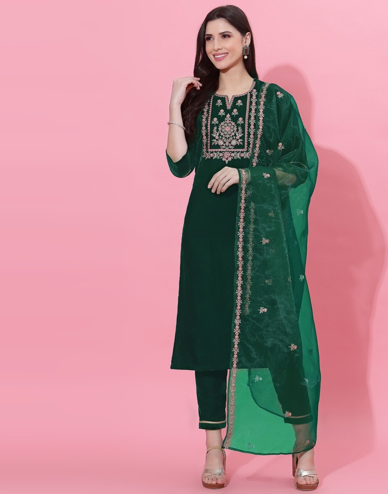 Green on sale kurti flipkart