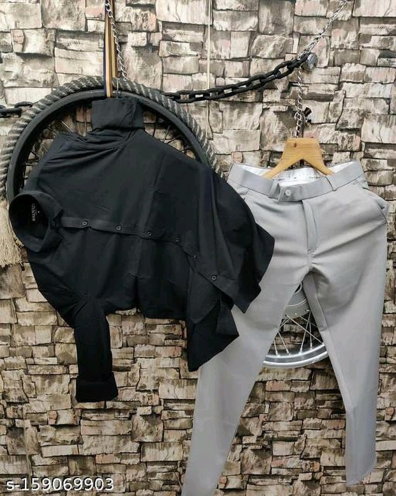 Lycra shirt Pant combo Gray & Black